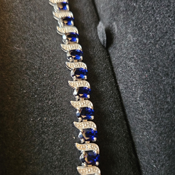 Kay Sapphire and Sterling silver bracelet - Picture 5 of 7